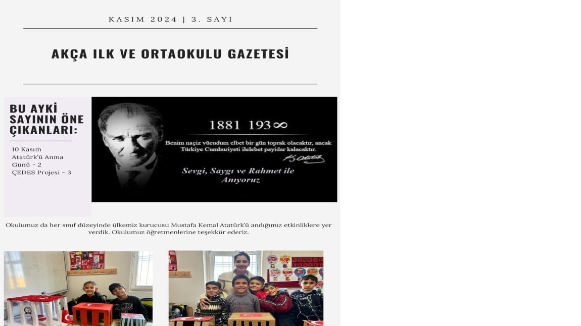 KASIM AYI GAZETESİ